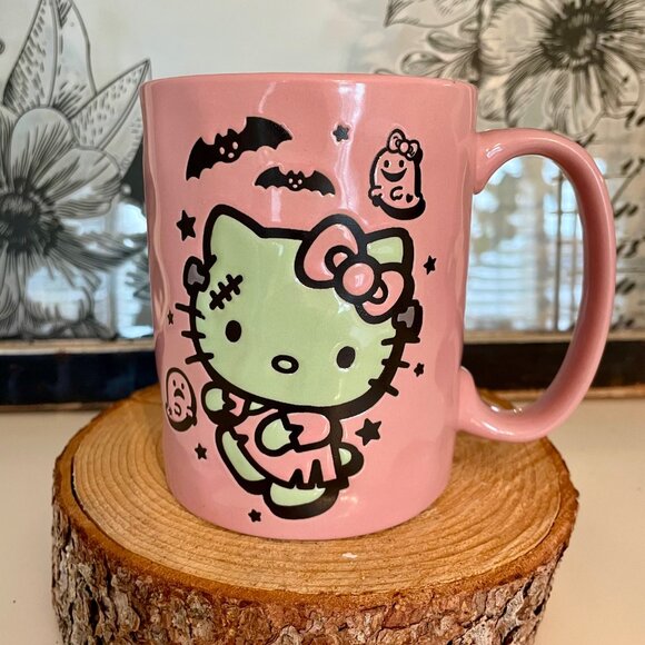 NEW Halloween Hello Kitty Pink Frankenstein Mug - Picture 2 of 2